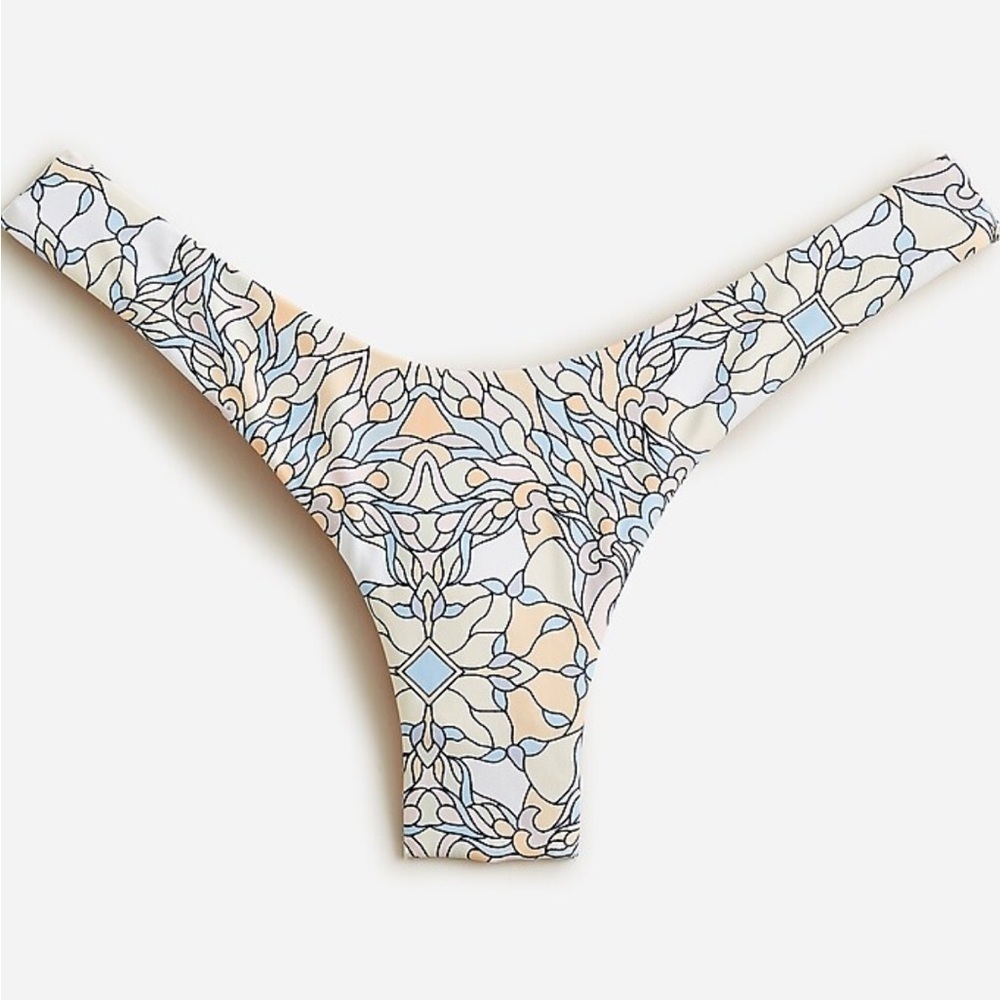 J. Crew Kaleidoscope Active Curved-Waist Cheeky Bikini Bottom Women’s Sz Sml NWT